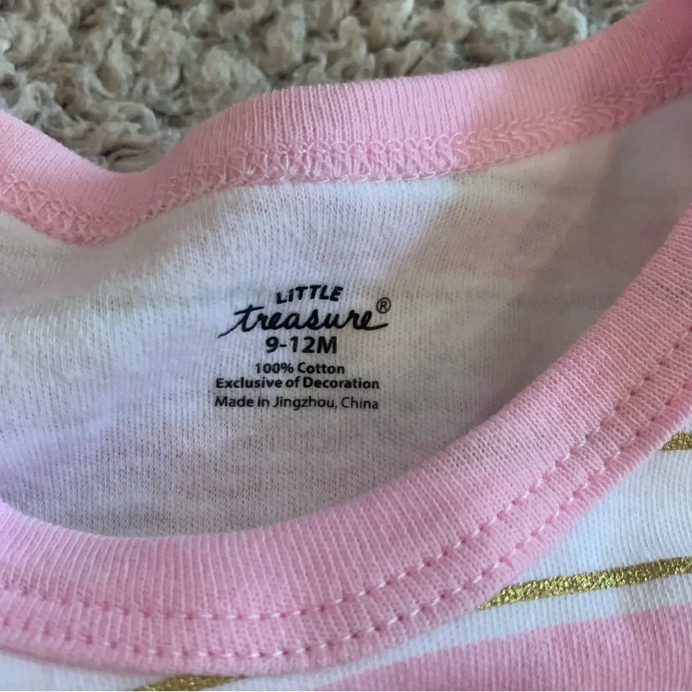 Adorable Pink and Gray Kids Bodysuit Set - Picture 3 of 13